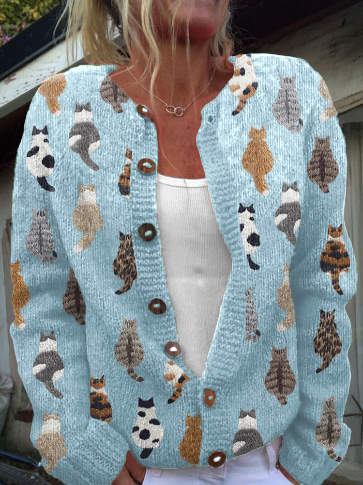 Praha Moda® | Cardigan s kočičím potiskem