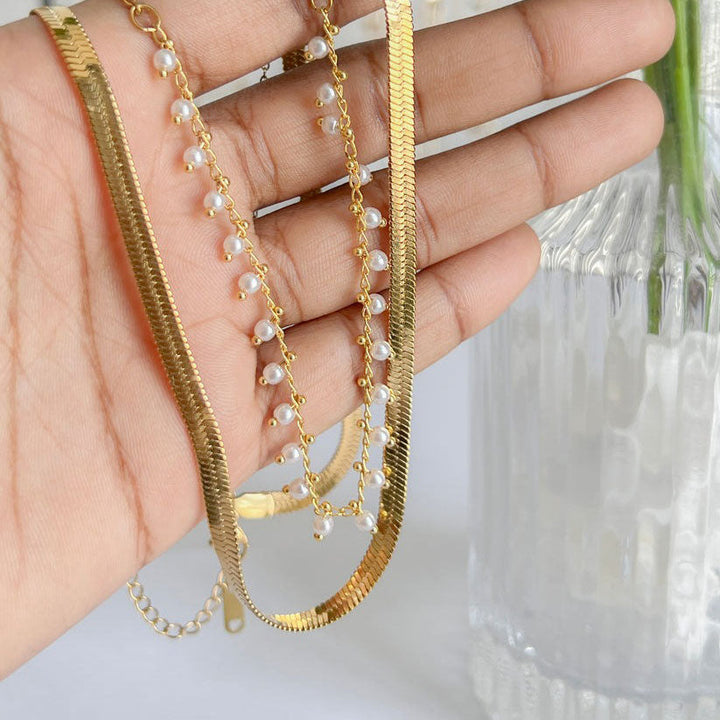 Marizanne | Luxusní hadí choker a perlová šperková sada