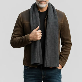 Giacca in Camoscio con Zip