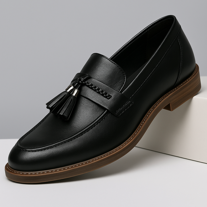 Leren Loafers s třásněmi