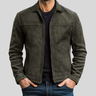 Giacca in Camoscio con Zip