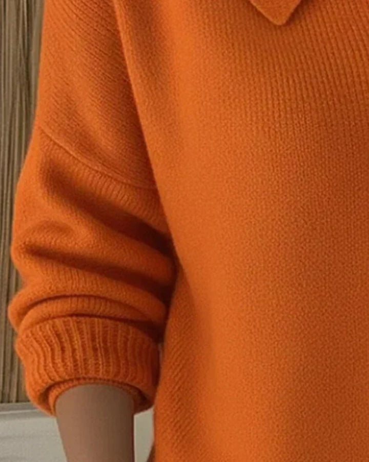 Vespera™ | Svetřík s knoflíkovým límcem