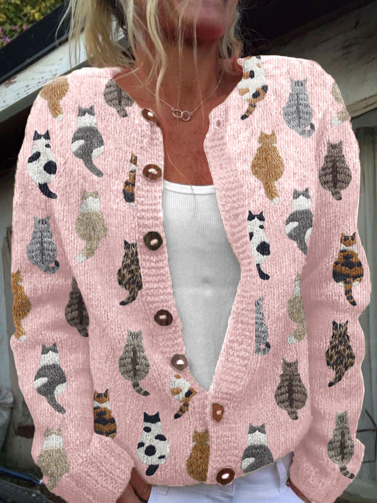 Praha Moda® | Cardigan s kočičím potiskem