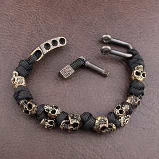 Memento — Paracord náramek s lebkou