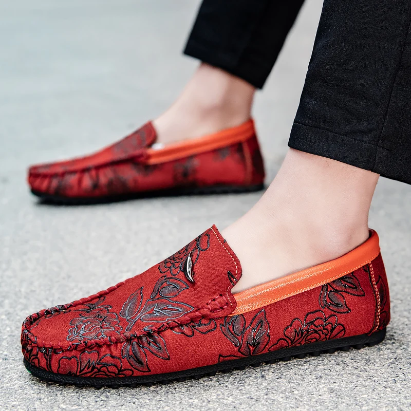 Leren Loafers s květinami