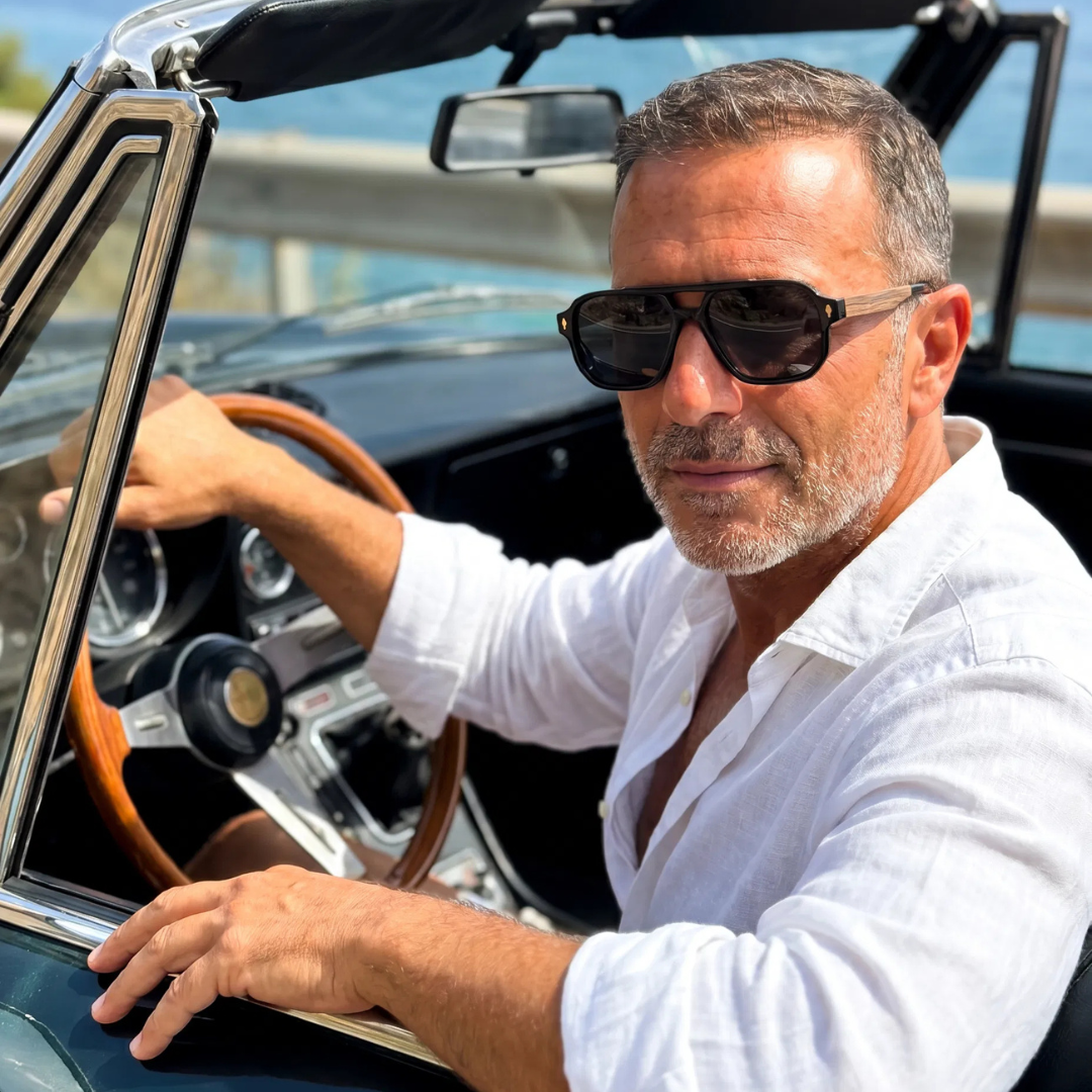 Vittorio — Sluneční brýle z acetátu a dřeva