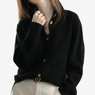 Oversized dámský cardigan s žebrováním a dlouhými rukávy