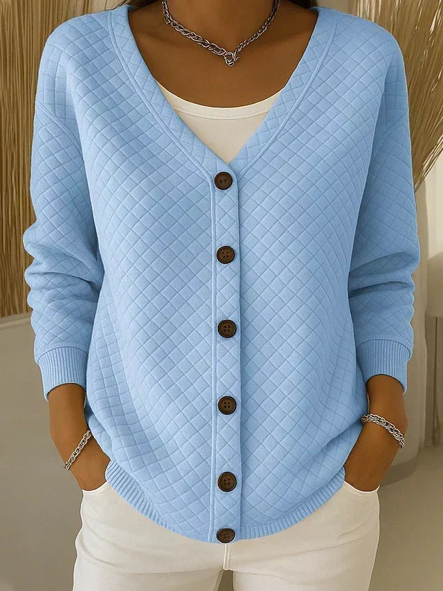 Laverne™ | Prošívaný cardigan s knoflíky vpředu