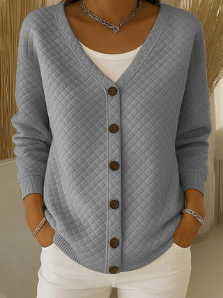 Laverne™ | Prošívaný cardigan s knoflíky vpředu