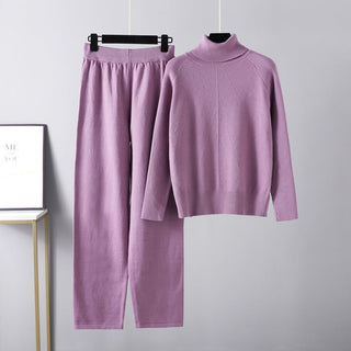 Cazel | Dvoudílný pletený lounge set s copánkovým vzorem