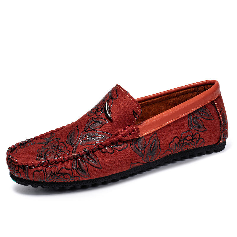 Leren Loafers s květinami