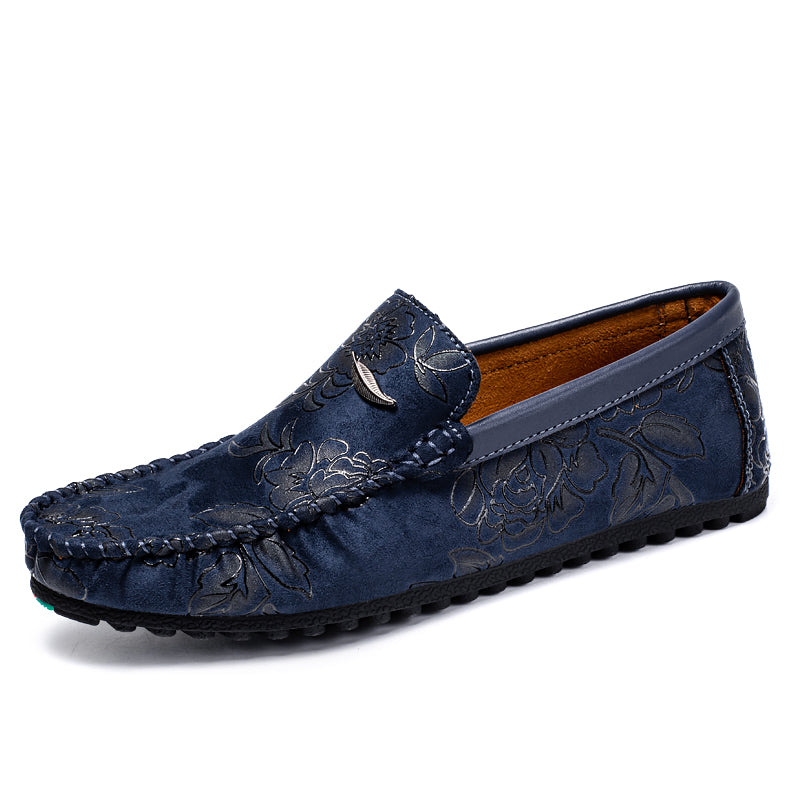 Leren Loafers s květinami