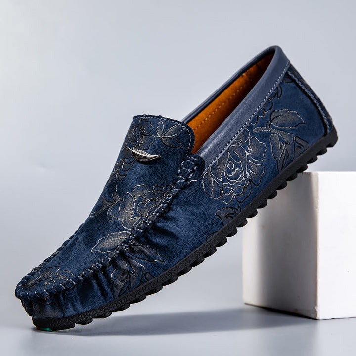 Leren Loafers s květinami