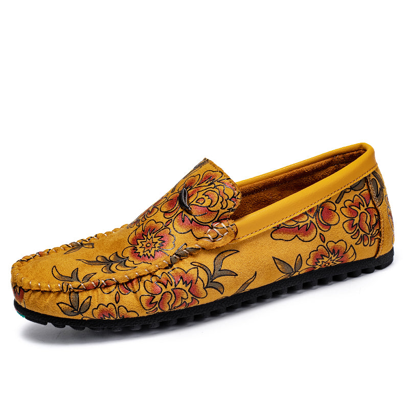 Leren Loafers s květinami