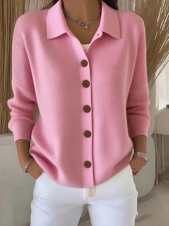 Josephine™ | Kardigan s knoflíky a límečkem