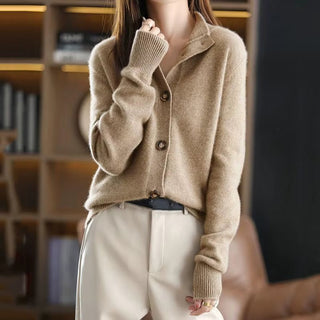 Oversized dámský cardigan s žebrováním a dlouhými rukávy