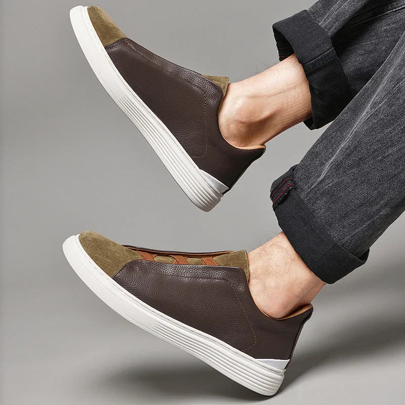 Matteo — Slip-On z Veluru a Kůže