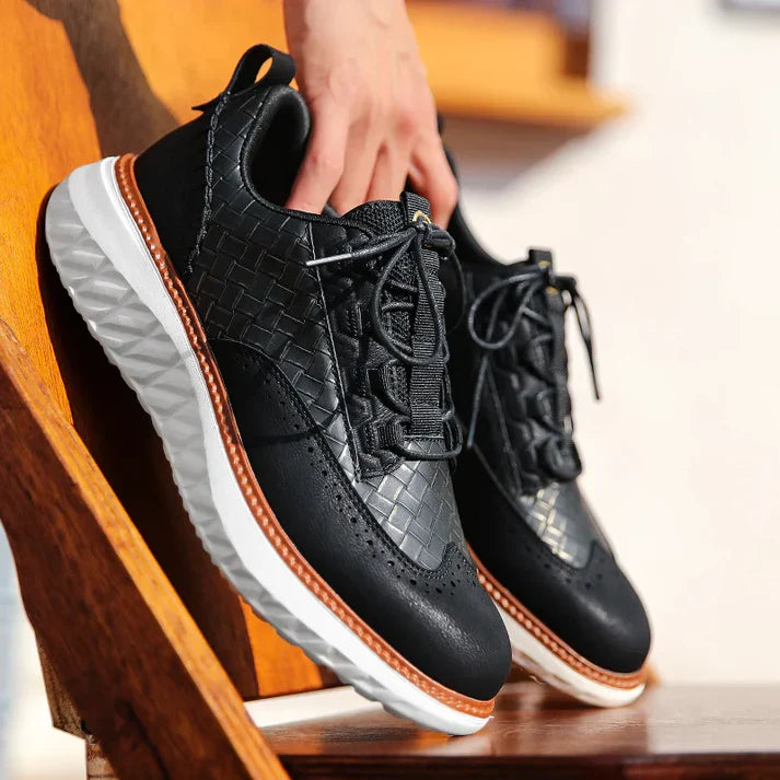 Vittorio — Sneaker Oxford z pletené kůže