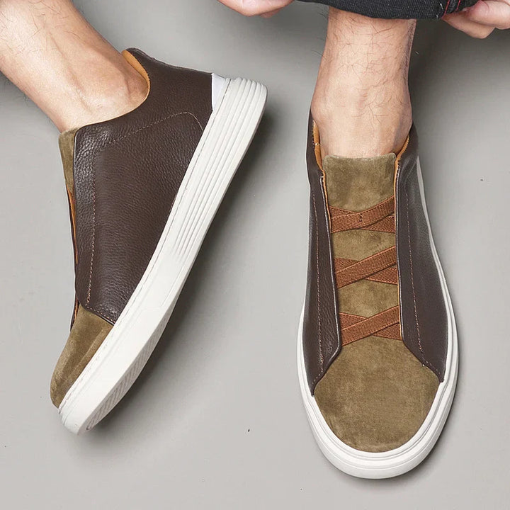 Matteo — Slip-On z Veluru a Kůže