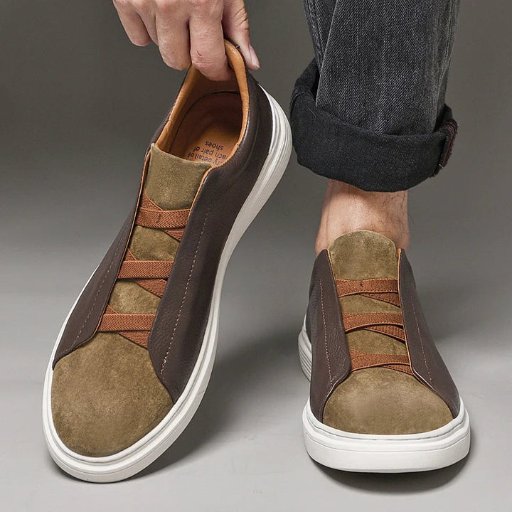 Matteo — Slip-On z Veluru a Kůže