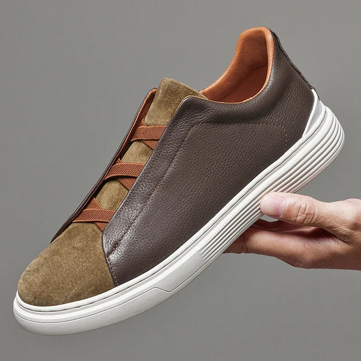 Matteo — Slip-On z Veluru a Kůže