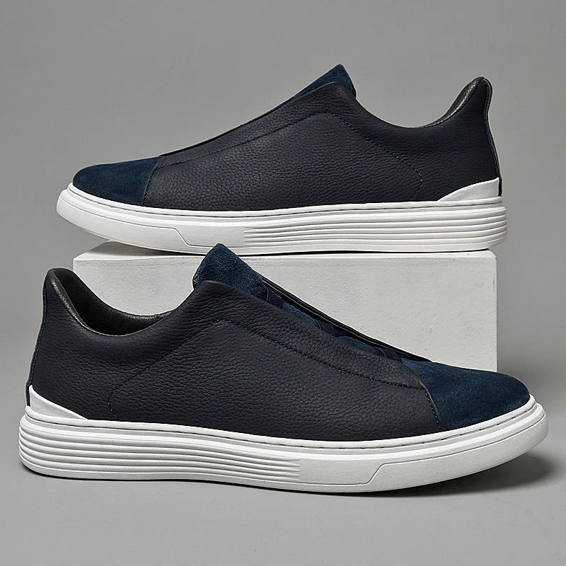 Matteo — Slip-On z Veluru a Kůže