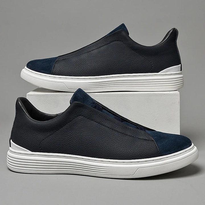 Matteo — Slip-On z Veluru a Kůže