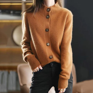 Oversized dámský cardigan s žebrováním a dlouhými rukávy