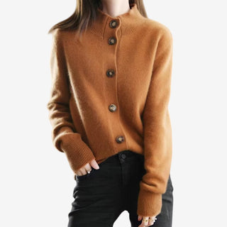 Oversized dámský cardigan s žebrováním a dlouhými rukávy