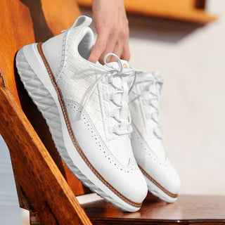 Vittorio — Sneaker Oxford z pletené kůže
