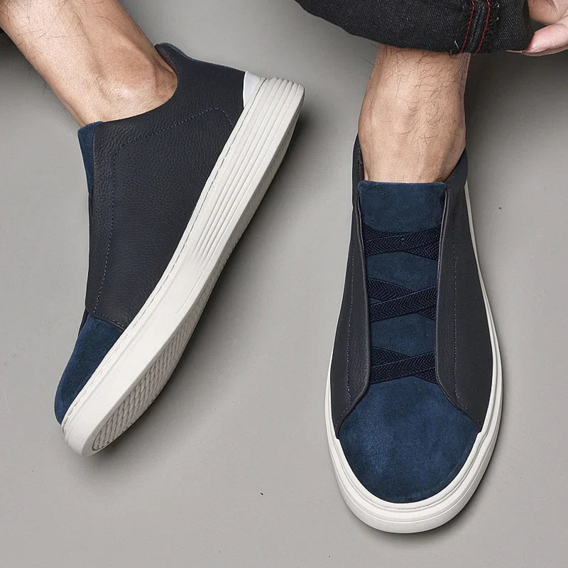 Matteo — Slip-On z Veluru a Kůže