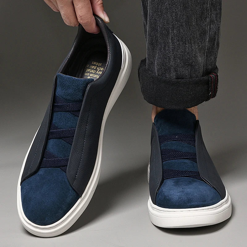 Matteo — Slip-On z Veluru a Kůže