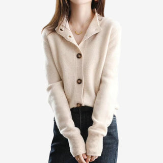 Oversized dámský cardigan s žebrováním a dlouhými rukávy