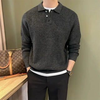 Elegantní pletený polo svetr