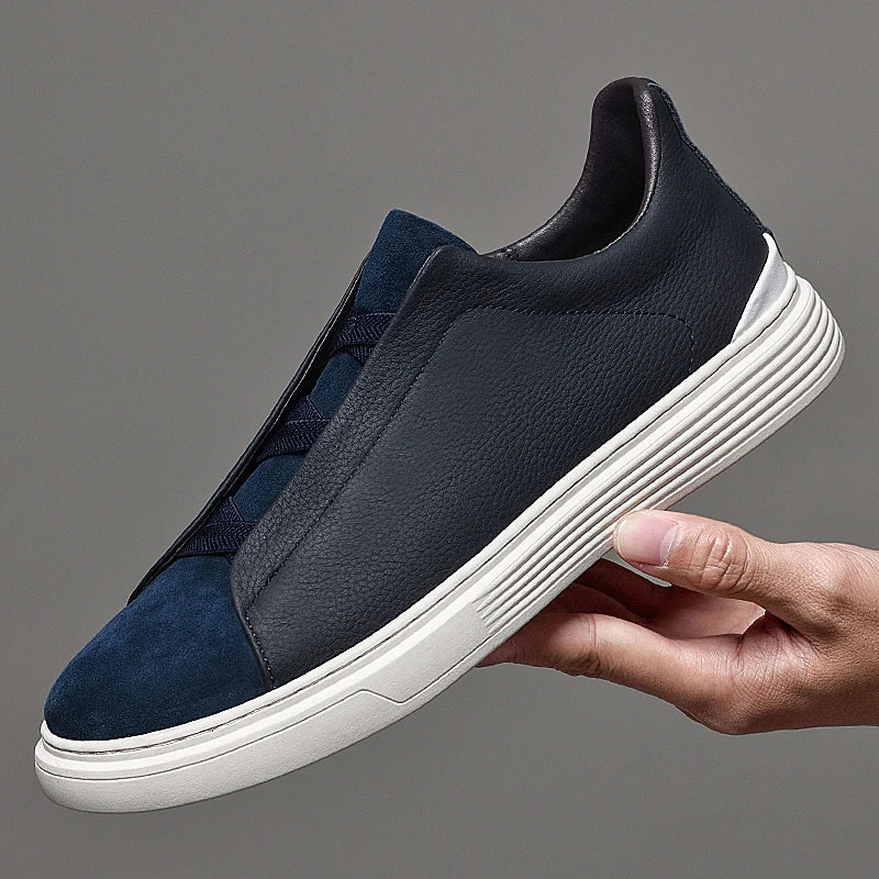 Matteo — Slip-On z Veluru a Kůže