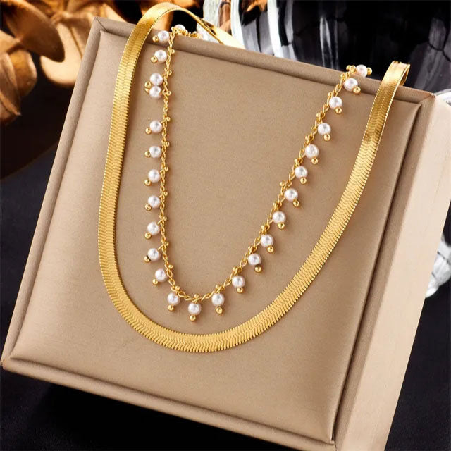 Marizanne | Luxusní hadí choker a perlová šperková sada