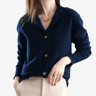 Oversized dámský cardigan s žebrováním a dlouhými rukávy