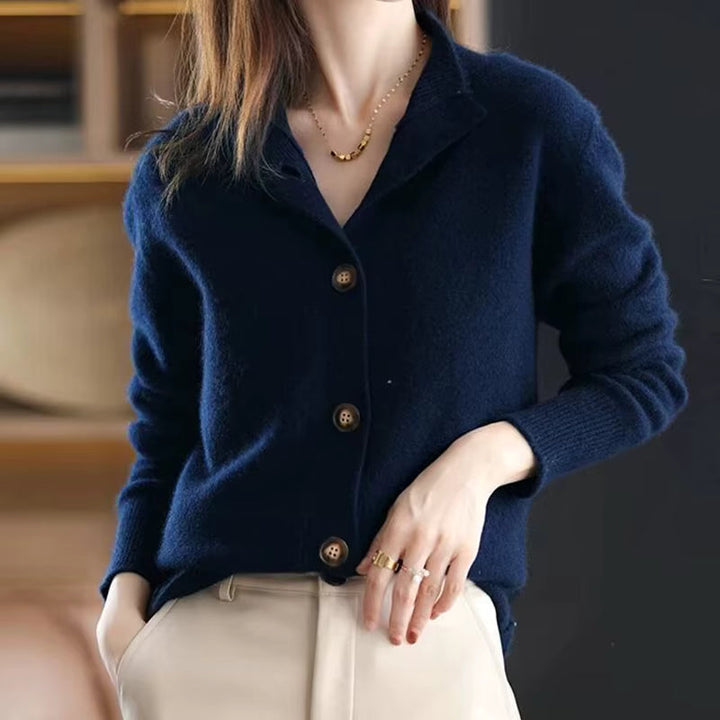 Oversized dámský cardigan s žebrováním a dlouhými rukávy