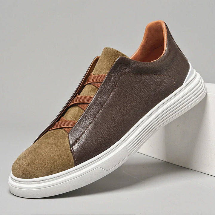 Matteo — Slip-On z Veluru a Kůže
