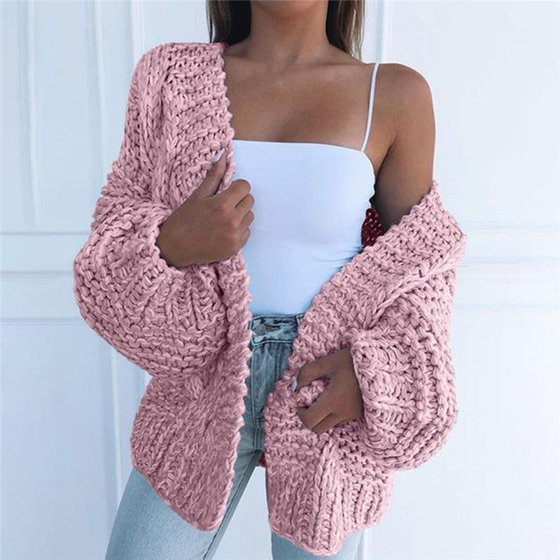 Dámský cardigan s výstřihem do V a dlouhými rukávy