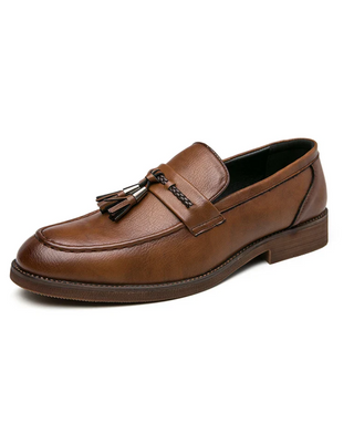 Leren Loafers s třásněmi