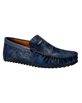 Leren Loafers s květinami