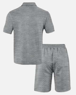 Luca — Kompletní pánská polo a šortky z tkaniny Jacquard
