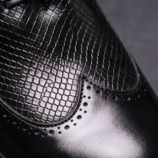 Oxford Brogue z texturované syntetické kůže – Hybridní komfortní podrážka