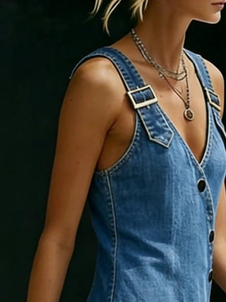 MARCO & BIANCA MILANO | VERA DLOUHÉ ŠATY Z DENIMU S KNOFLÍKY PRO ŽENY