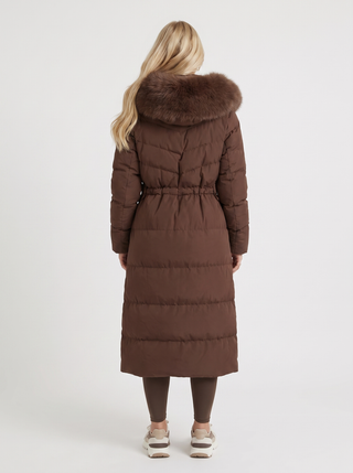 Elise Puffer Coat - Hnědá