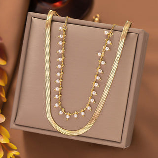 Marizanne | Luxusní hadí choker a perlová šperková sada