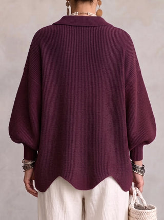 Isadora™ | Oversized kardigan s velkými kovovými knoflíky