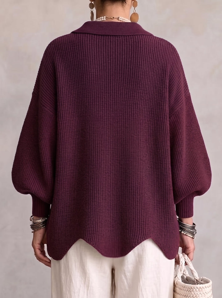 Isadora™ | Oversized kardigan s velkými kovovými knoflíky