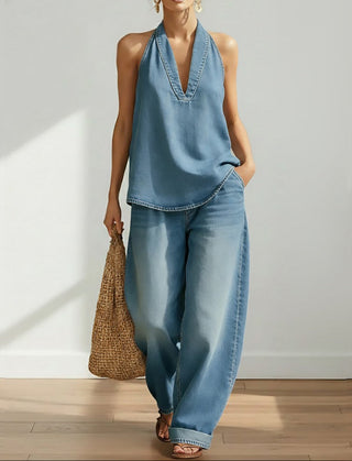 MARCO & BIANCA MILANO | IVY SET GEMELLARE V DENIMU S VINTAGE EFEKTEM PRO ŽENY